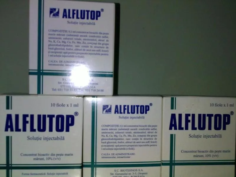 Alflutop (10 fiole x 1ml) pentru boli reumatice,  Fabricat in Romania,  